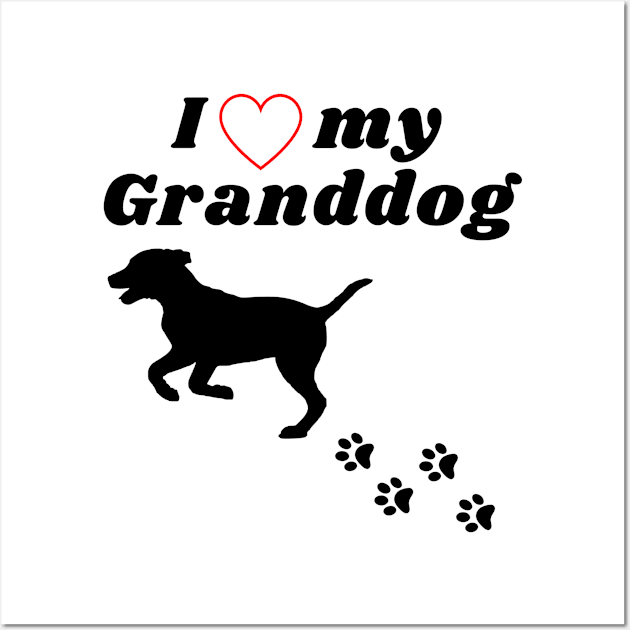 I love my Grand Dog Wall Art by Susy Maldonado illustrations